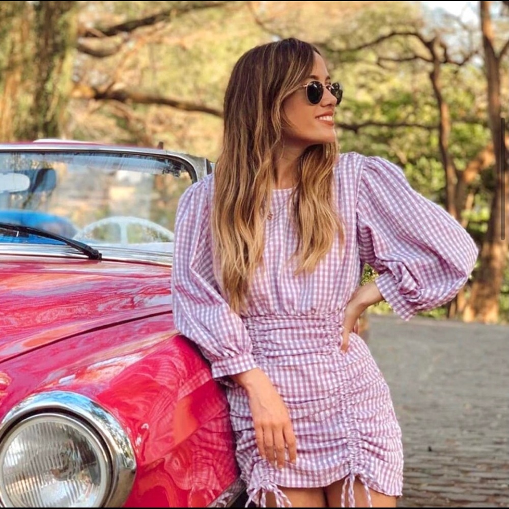 Zara Lilac Gingham Dress ✨💜